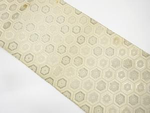 アンティーク　亀甲繋ぎ模様織り出し袋帯（材料）